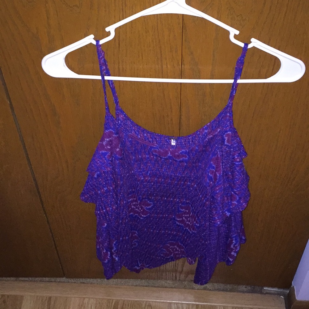 Purple Patterned Women's Top